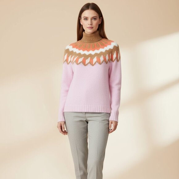 J. CREW supersoft fair isle turtleneck sweater wool alpaca blend XL - Picture 8 of 8